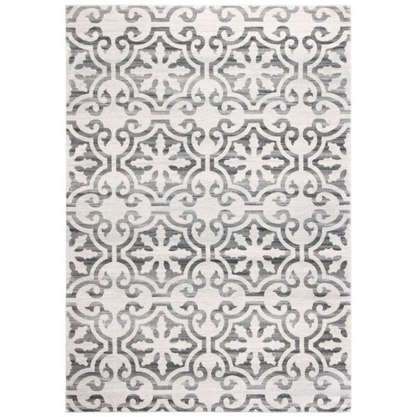 Safavieh 4 x 6 ft. Isabella Rectangle Power Loomed RugGrey & Ivory ISA956F-4 - main